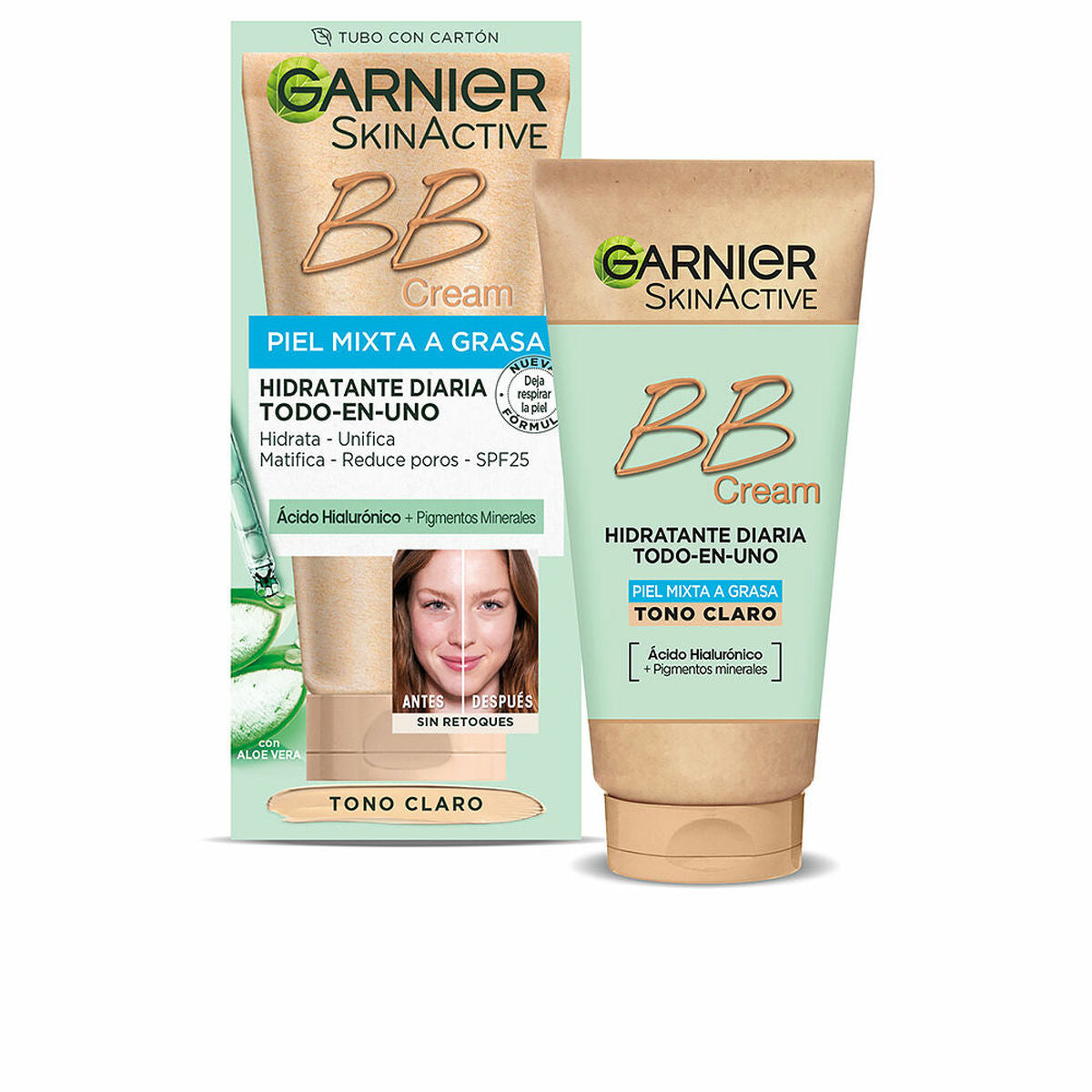 Feuchtigkeitscreme mit Farbe Garnier Skinactive Bb Cream Light Klar Sp