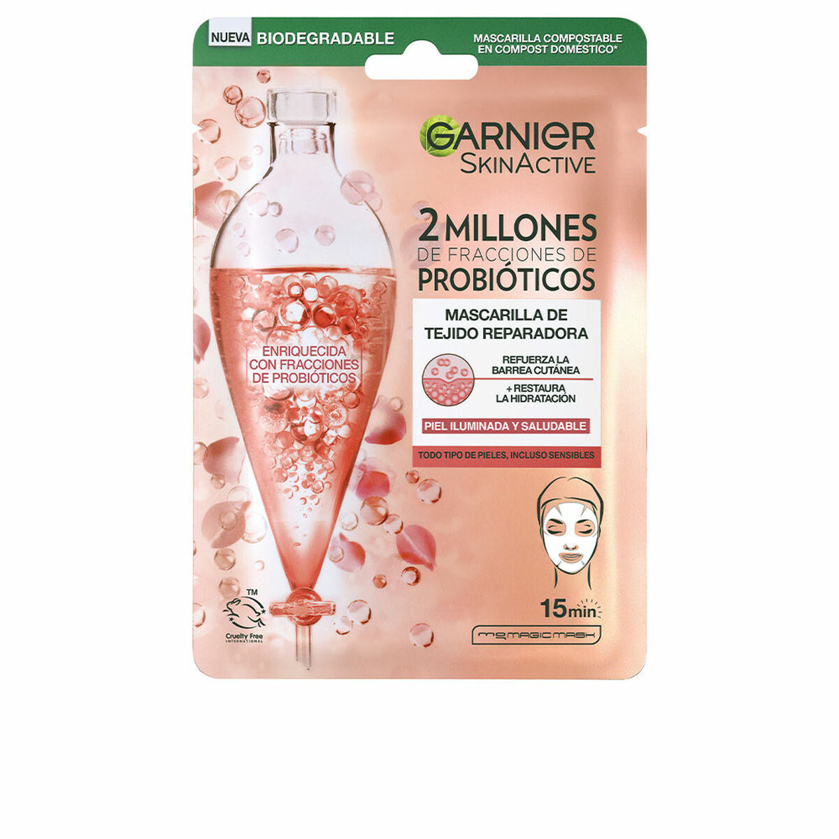 Reparaturmaske Garnier Skinactive Probiotika (1 Stück)