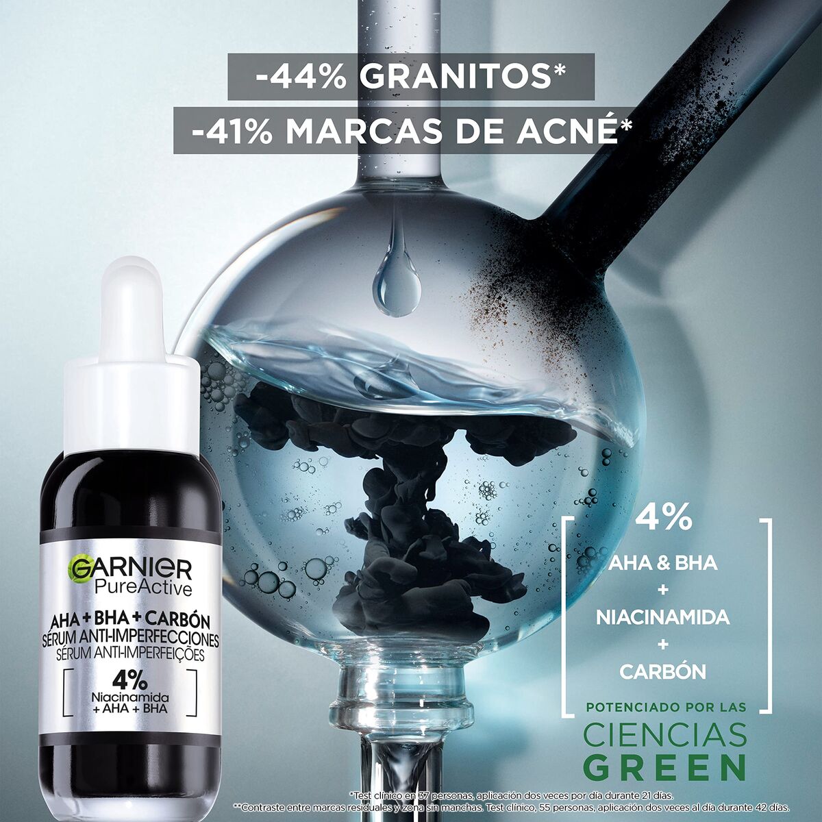 Gesichtsserum Garnier Pure Active Aha Bha Carbón 30 ml Anti-Schönheits