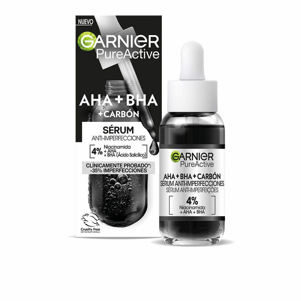 Gesichtsserum Garnier Pure Active Aha Bha Carbón 30 ml Anti-Schönheits