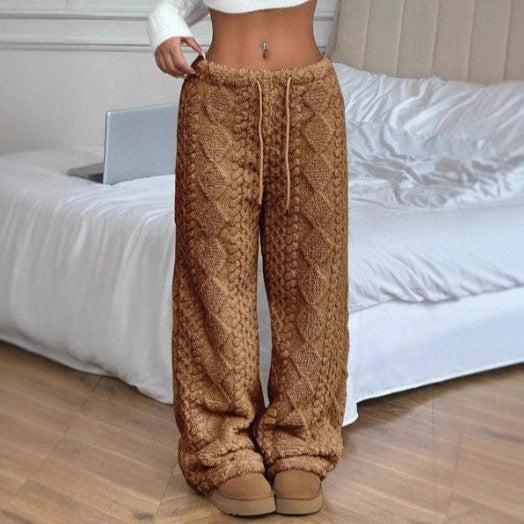 Warme Freizeithose mit Bindedetail