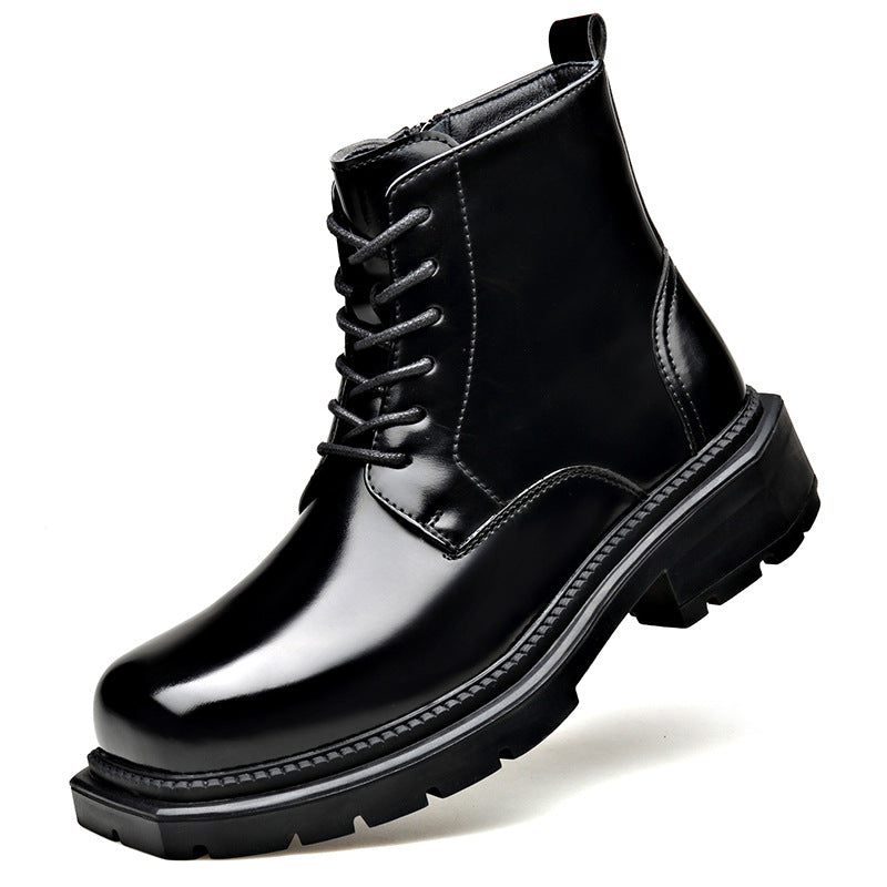 Gefütterte Boots mit Reissverschluss und dicker Sohle