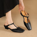 Chunky-Heel T-Strap Mary Jane Slipper