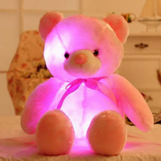 LED-Leucht-Teddybär Plüsch Rosa