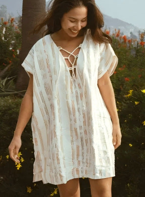 Floral Strandkleid