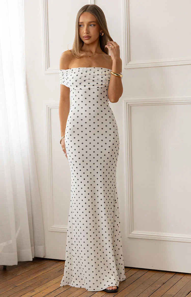 Polkadot-Mesh-Oberteil-Ohne-Ärmel-Kleid