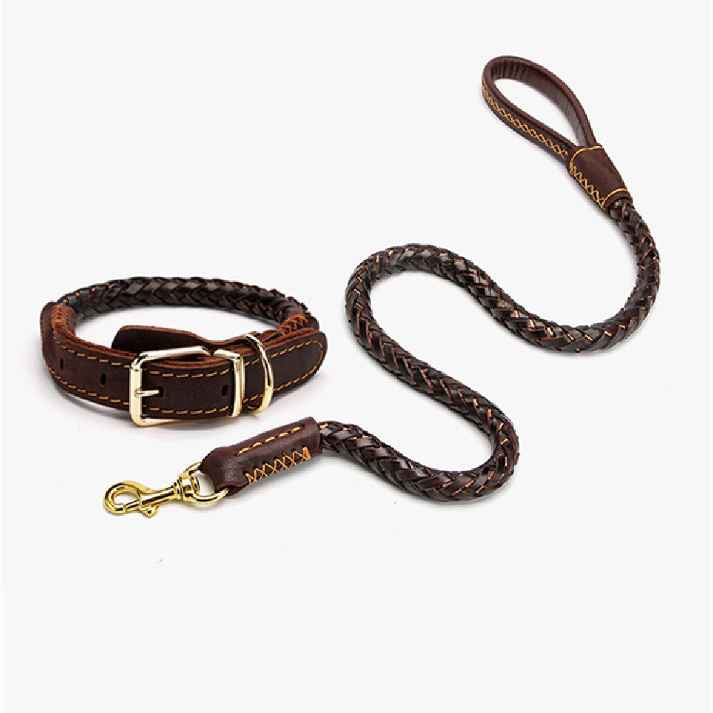 Leder Hundeleine mit Kette – Bild 5 | LuxeStyle