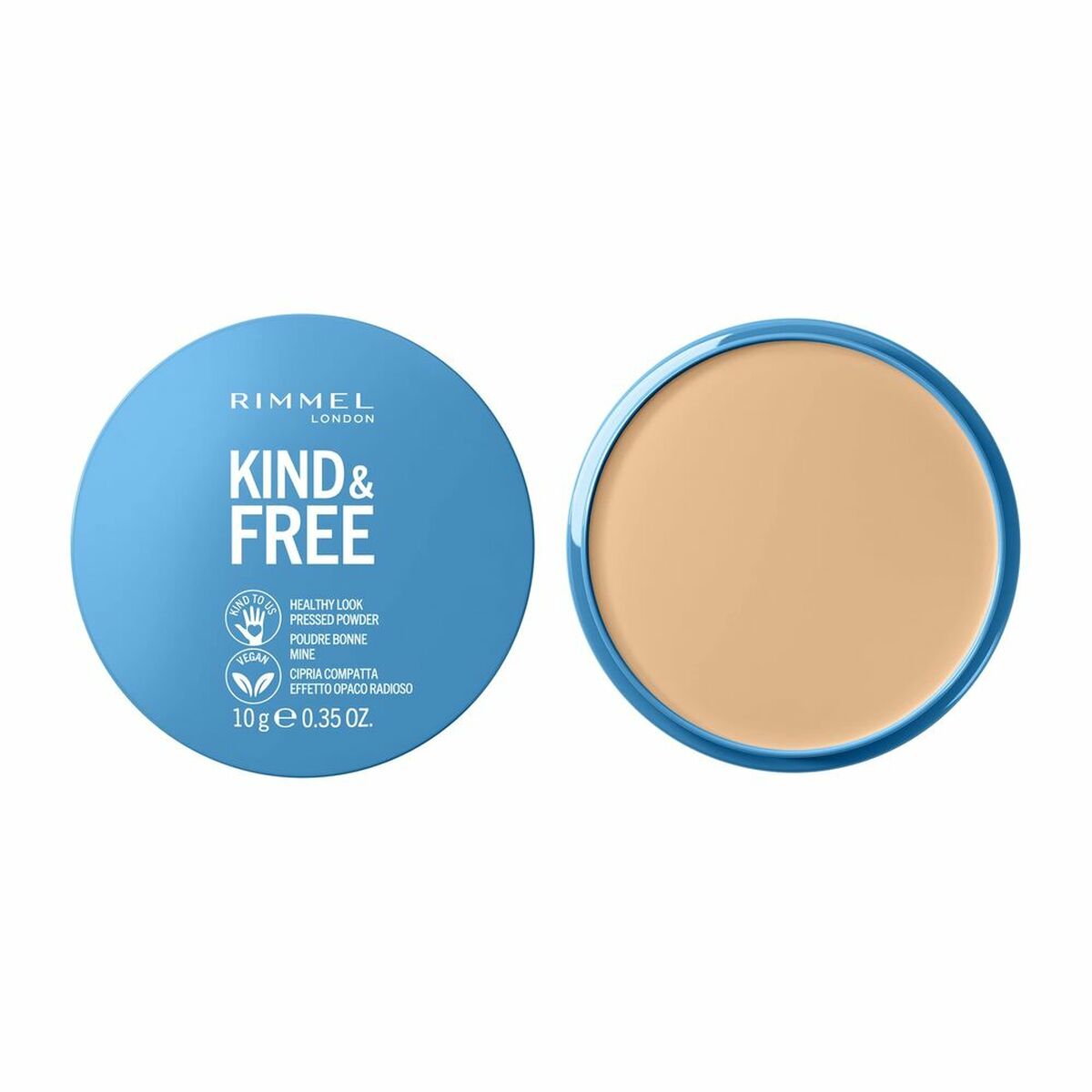 Kompaktpuder Rimmel London Kind & Free 10-fair Reifend (10 g)