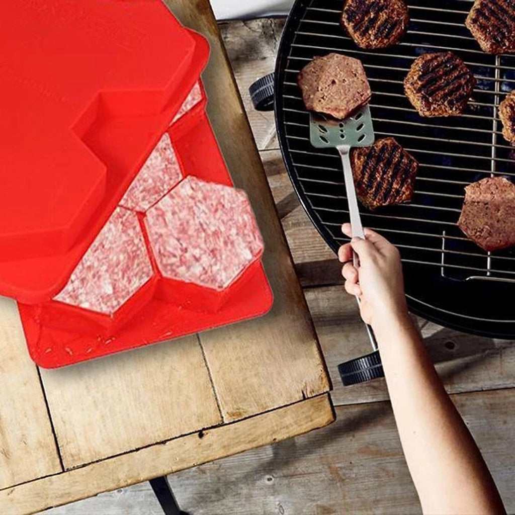 Sechseckige Burger-Form aus Silikon – Bild 4 | LuxeStyle