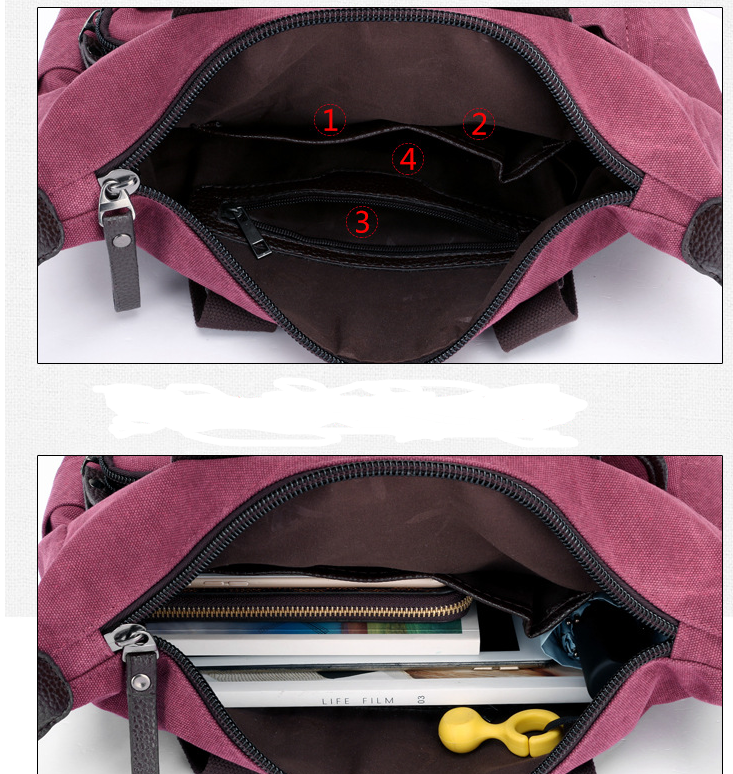 Herren Schulterdiagonaltasche aus Canvas, 36 × 13 × 29 cm – Bild 8 | LuxeStyle