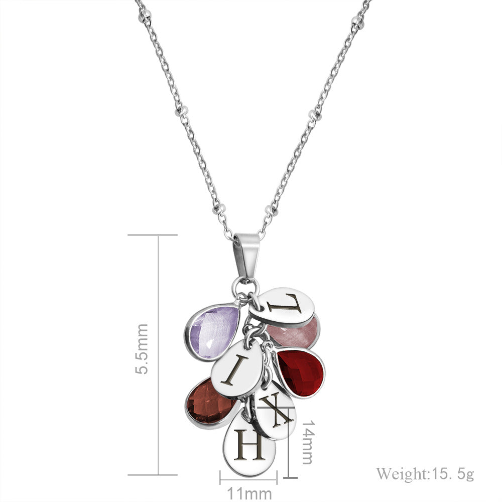 LuxeStyle Edelstahl-Halskette «Goutte» · Tropfen-Anhänger, Silber – Bild 3 – LuxeStyle Schweiz