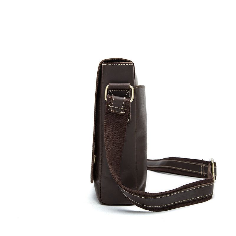 Runde Herrenrucksack aus echtem Leder – Bild 5 | LuxeStyle