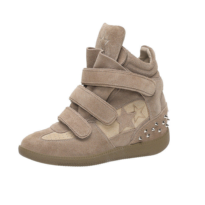 Damen High-Top Sneaker mit verstecktem Keilabsatz