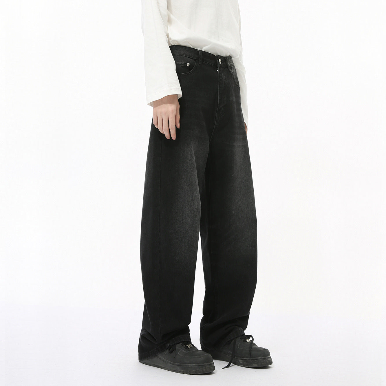 Herren Loose Fit Straight Jeans