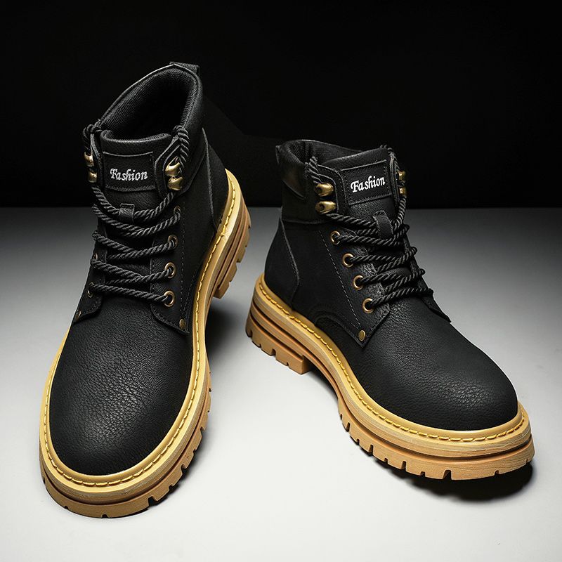 Winter High-Top Leder-Sneaker mit Plateau – Bild 5 | LuxeStyle