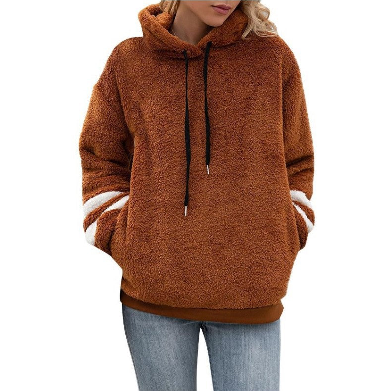 Relaxed-Fit Hoodie «Cosy» – mit Fell-Panel & Kordelzug