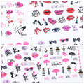 Nagel-Sticker Set «Love Bear & Red Lips» | LuxeStyle