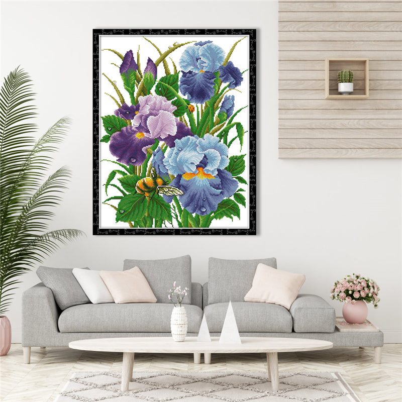Irisblüten-Stickbild – Bild 4 | LuxeStyle