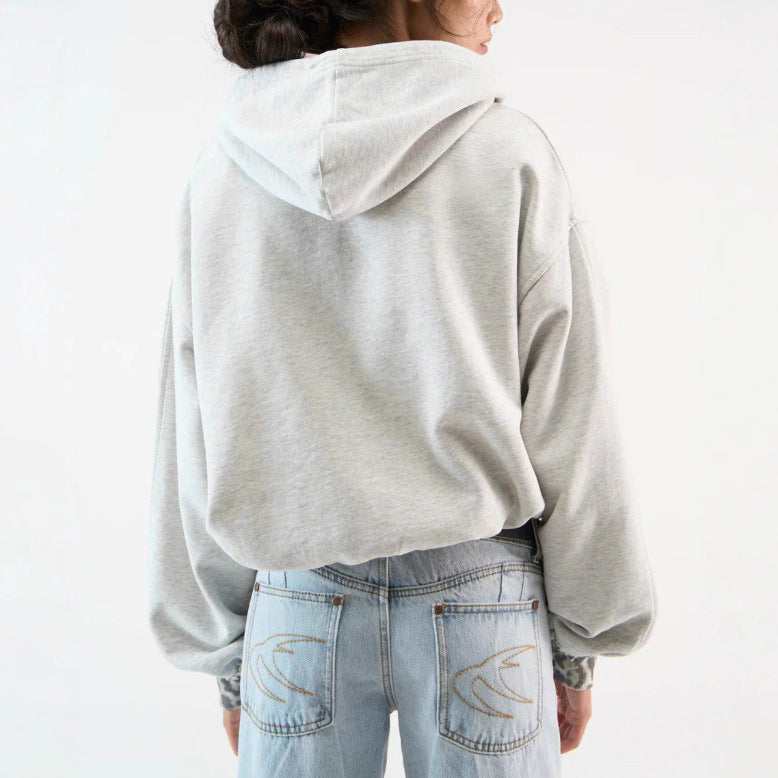 Farbblock-Hoodie mit Patchwork-Design