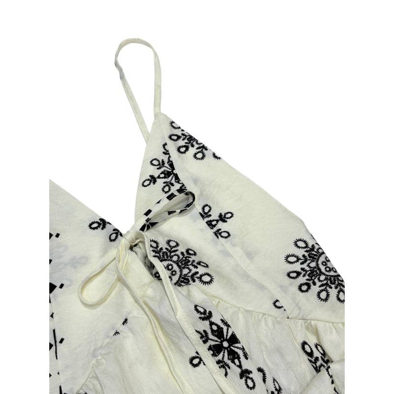 Neckholder-Sommerkleid mit Blumen-Print – V-Ausschnitt (Damen)