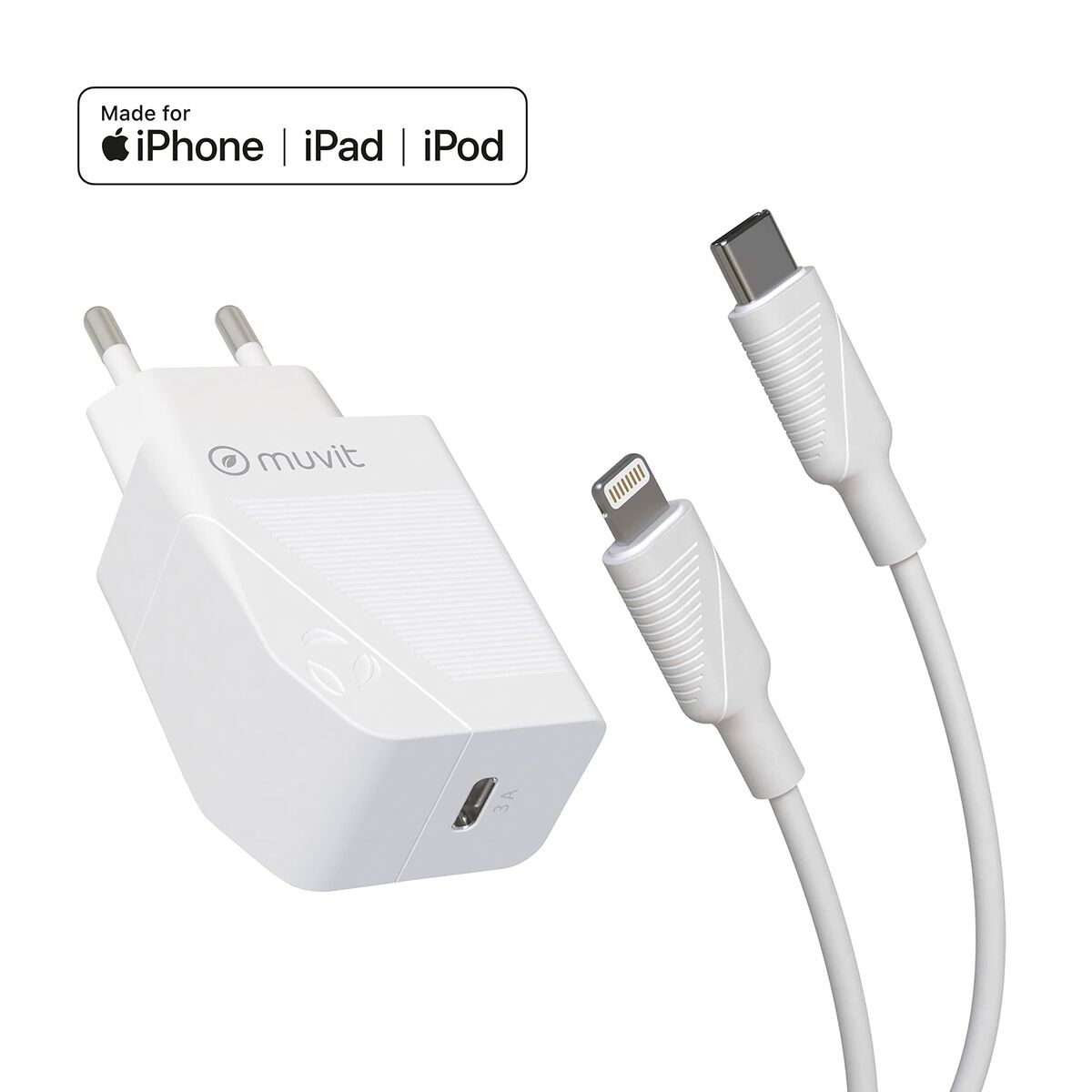 Wandladegerät Muvit Weiß 20 W