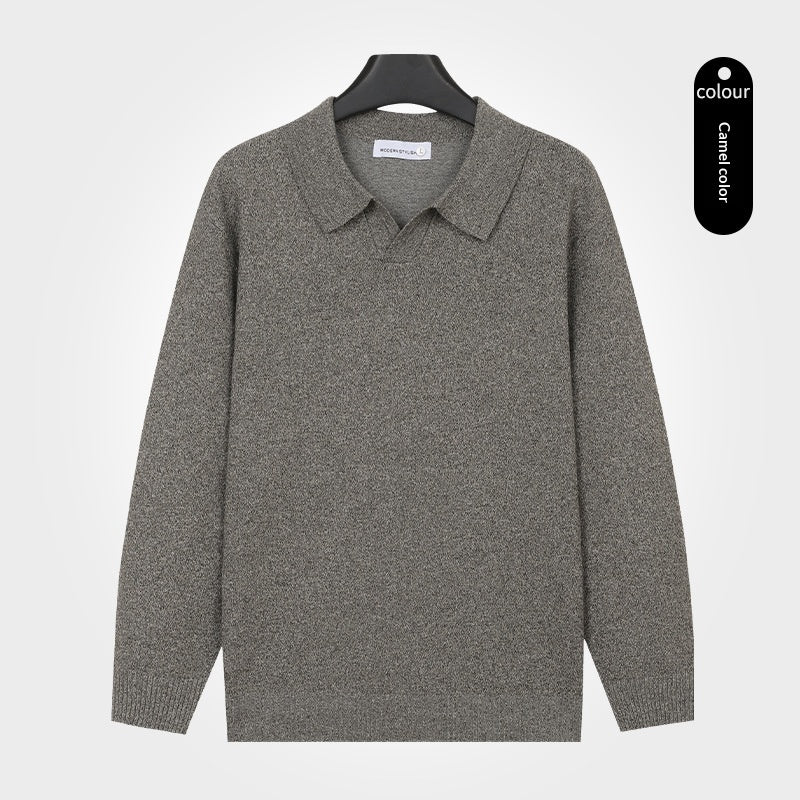 Herren V-Pullover aus Strick – Langarm