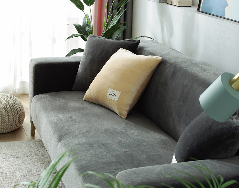 Winter Plüsch Sofaüberzug Stretch – Bild 8 | LuxeStyle