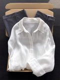 Langarm-Cardigan aus Ramie für Damen