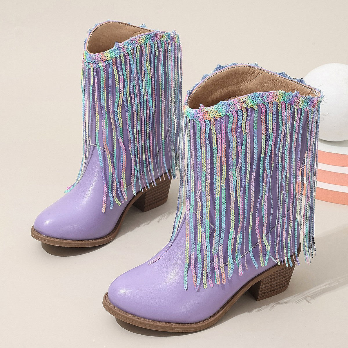 Western Ankle Boots mit Fransen