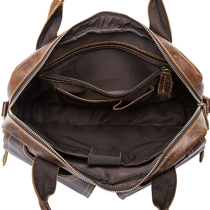 Reisehandtasche 14'' aus Leder – Bild 6 | LuxeStyle