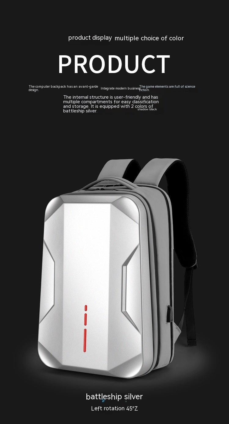 Business Rucksack mit Hartschale und USB-Anschluss