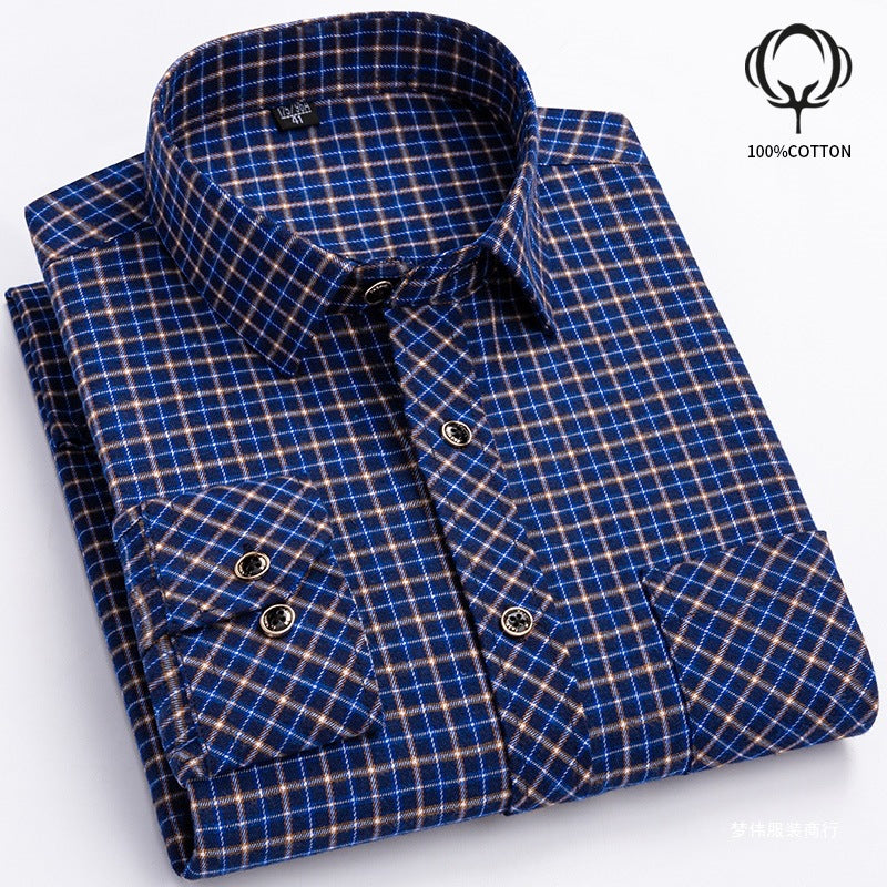 Herren Langarmhemd Loose-fit Baumwolle Karomuster – Bild 14 | LuxeStyle