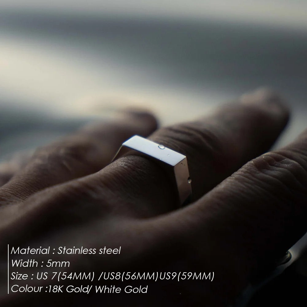 Eleganter Edelstahlring für Herren