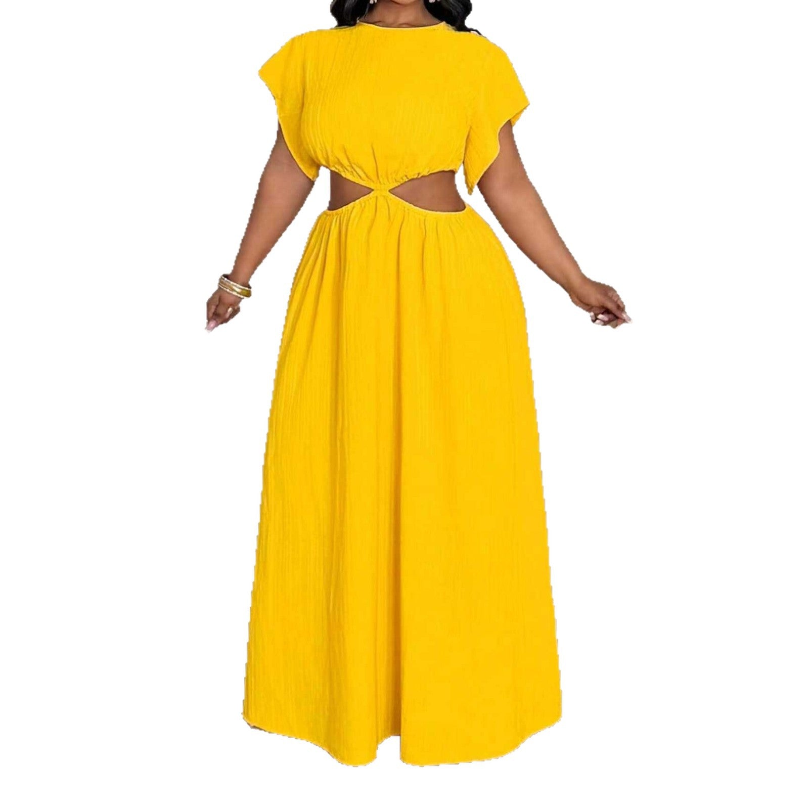 Elegantes Off-Shoulder Midikleid mit A-Linie