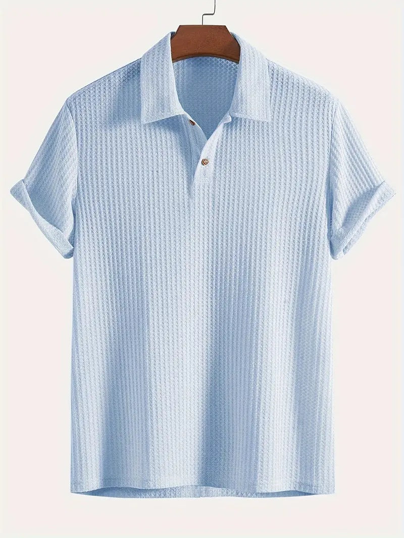 Herren Hemd Kurzarm Strick Raute – Bild 12 | LuxeStyle
