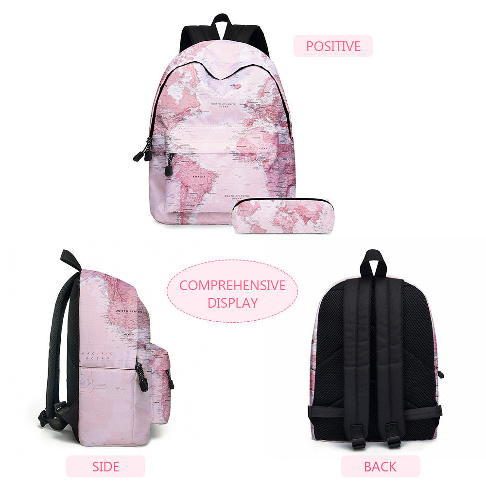 Rucksack mit Weltkarten-Muster – Bild 2 | LuxeStyle