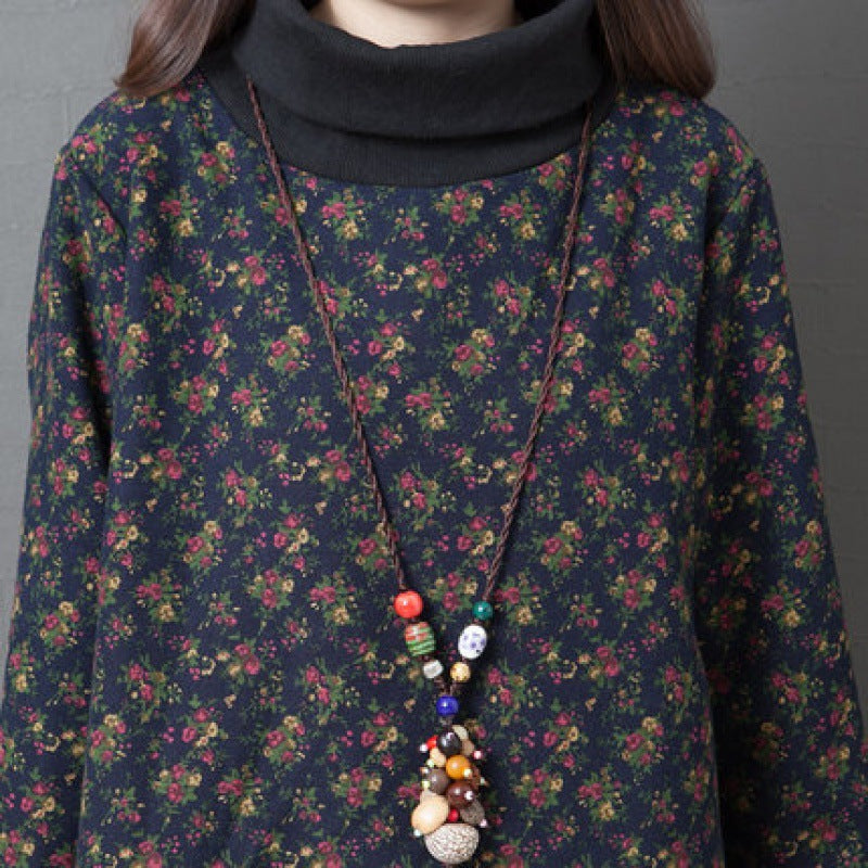 Midikleid mit Blumenmuster – Bild 4 | LuxeStyle