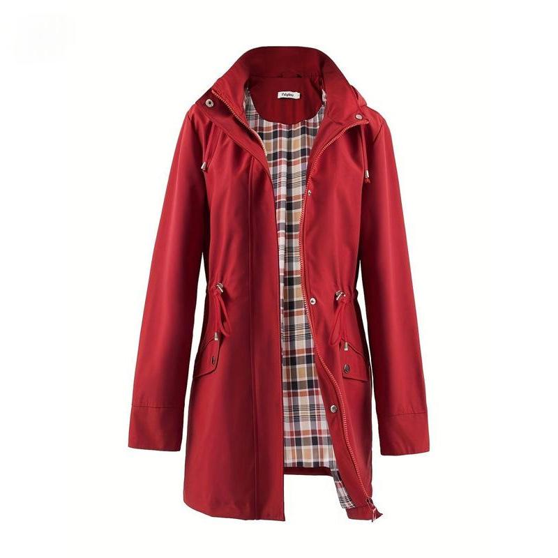 Checkierter Trenchcoat mit wasserabweisender Fütterung – Bild 2 | LuxeStyle