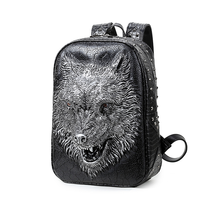 3D Wolfskopf Rucksack – Bild 3 | LuxeStyle