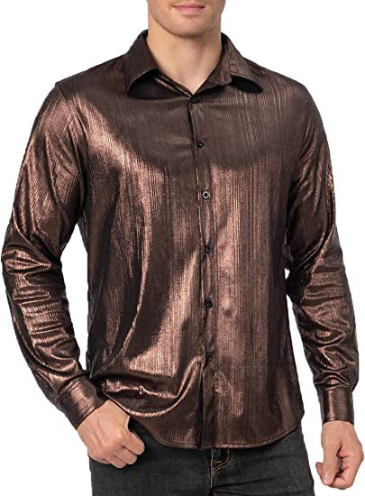 Pailletten Hemd für Herren – Bild 4 | LuxeStyle