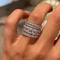 Vierteiliges Ring-Set mit Zirkonia-Einlage | LuxeStyle