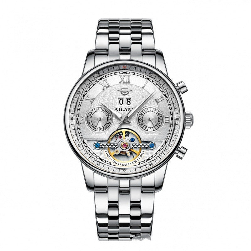 Automatische Mechanische Herrenuhr Sun Moon Stars