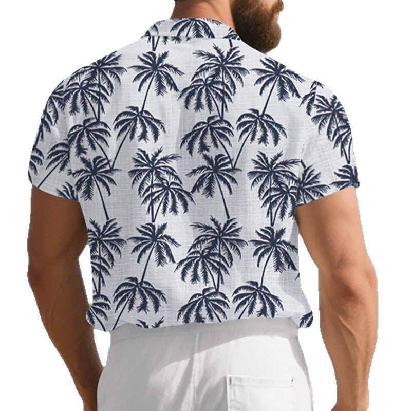 Strand-Kurzarmhemd für Herren mit Blumenmuster – Bild 7 | LuxeStyle