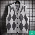Herren Strickweste mit Rautenmuster – Bild 1 | LuxeStyle