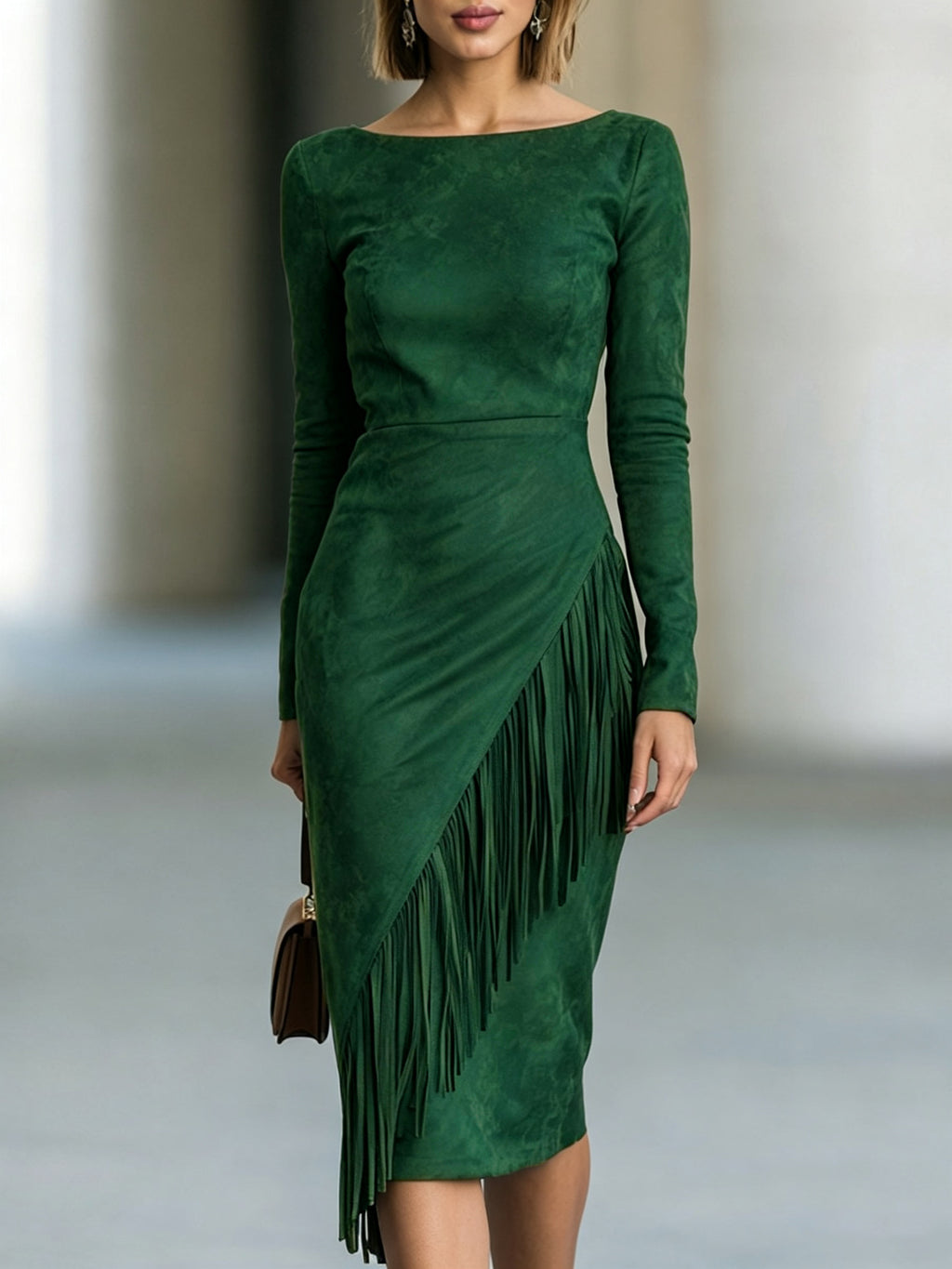 Elegantes Tüllkleid mit langen Ärmeln – Bild 2 | LuxeStyle