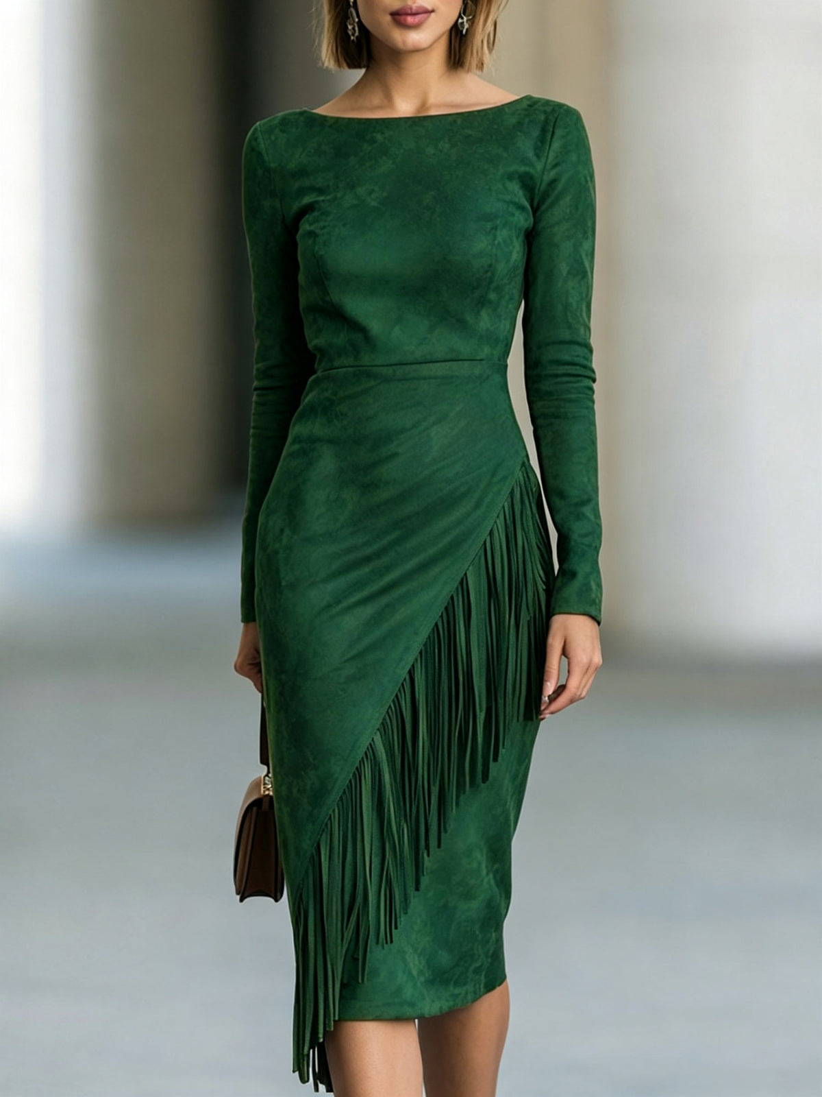 Elegantes Tüllkleid mit langen Ärmeln – Bild 2 | LuxeStyle