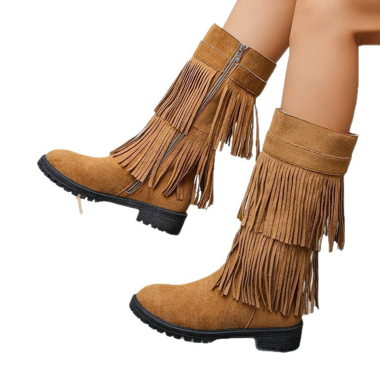 Klassische Damen-Boots mit niedrigem Absatz – Bild 3 | LuxeStyle