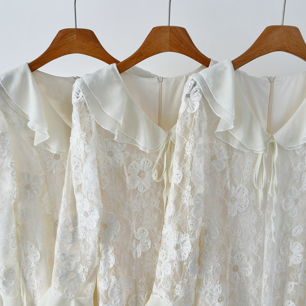 Elegantes A-Linien-Kleid mit Spitze