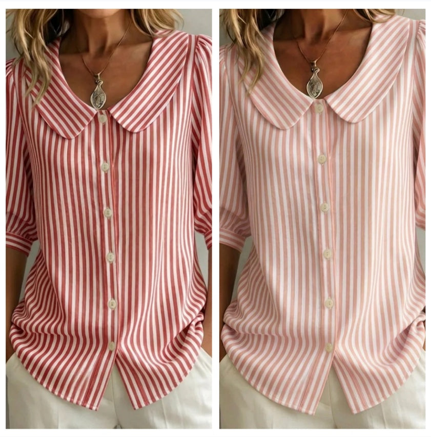 Bunt Streif-Shirt – Bild 4 | LuxeStyle