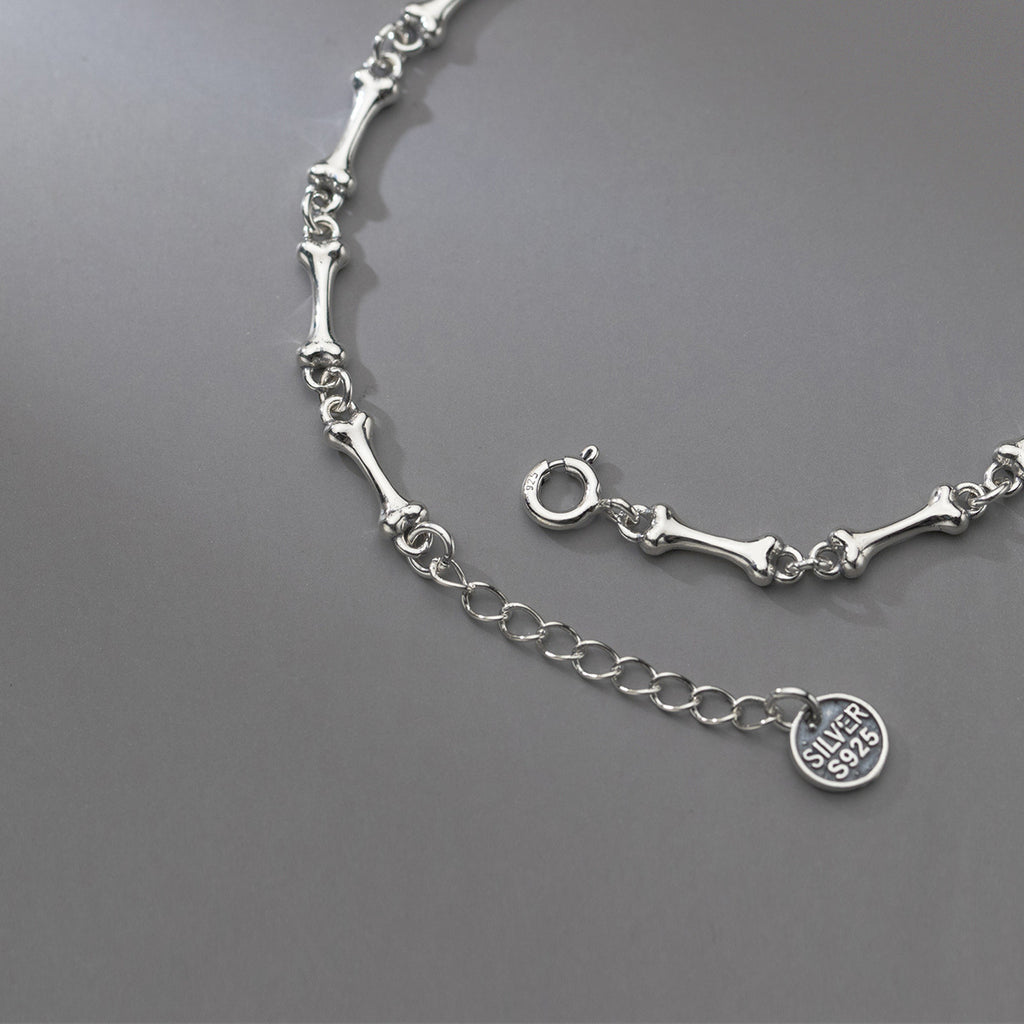 S925 Silber Vintage Totenkopf-Armband für Damen